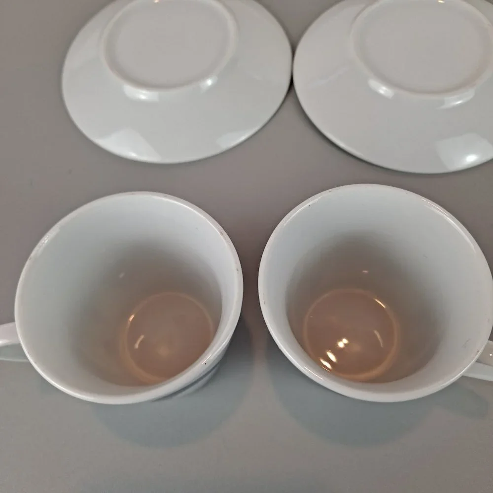 Top Moka 2 Expresso Cups & 2 Saucers - Italy